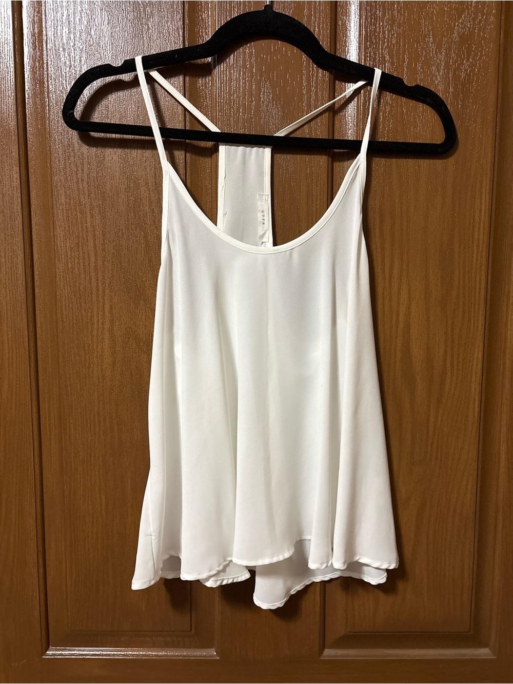 Lush White Double-Strap Flowy Cami
